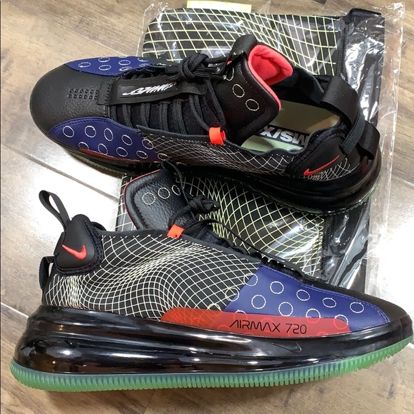 NIKE AIR MAX 720 WAVES Blue Void/Red Orbit-Black - Picture 10 of 16